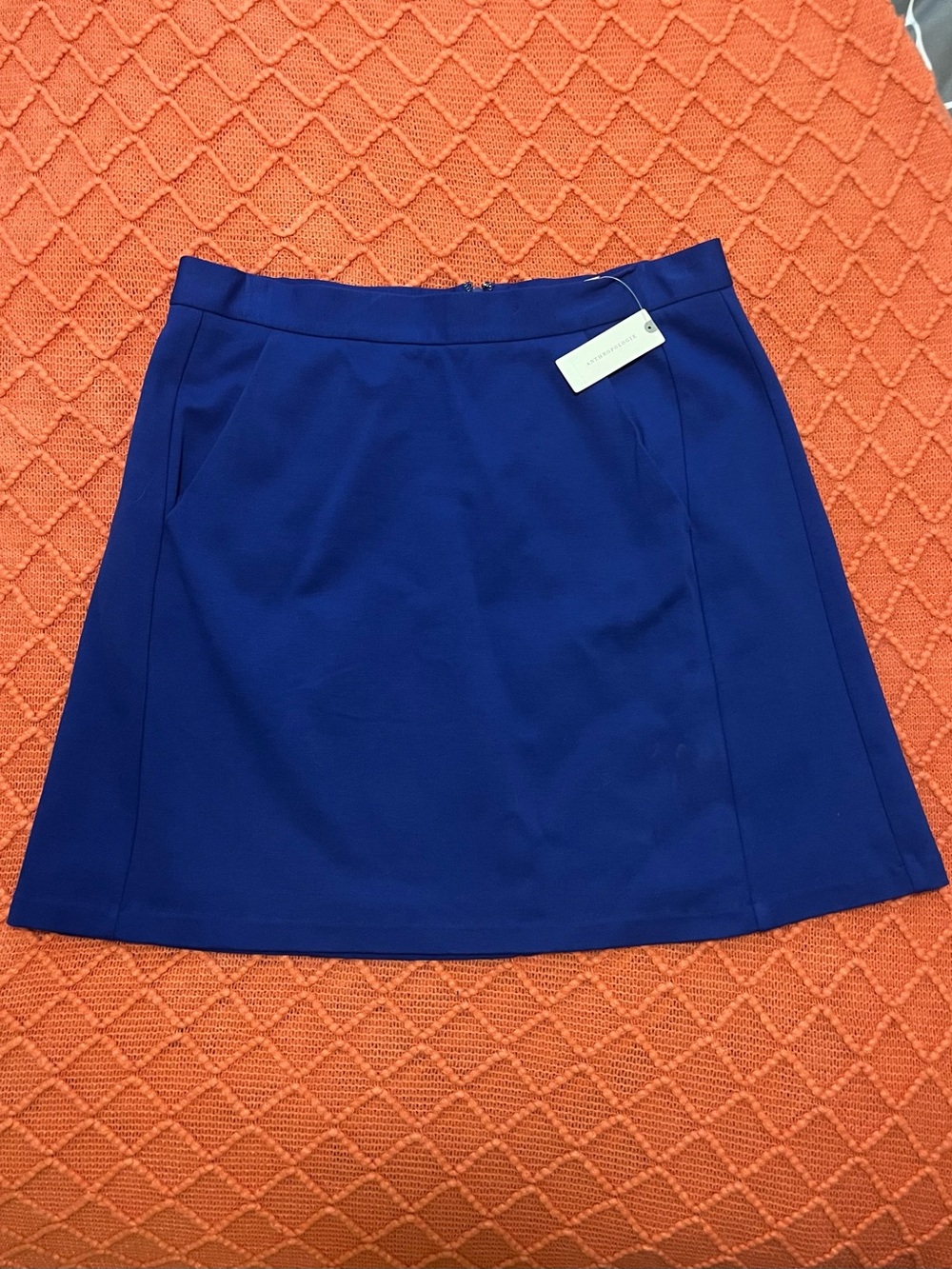 Anthropologie Hutch Royal Blue Retro A-Line Skirt NWT